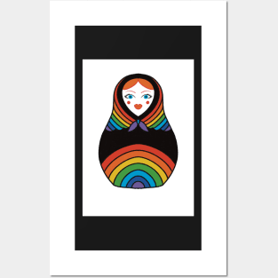 Rainbow Russian Doll Posters and Art